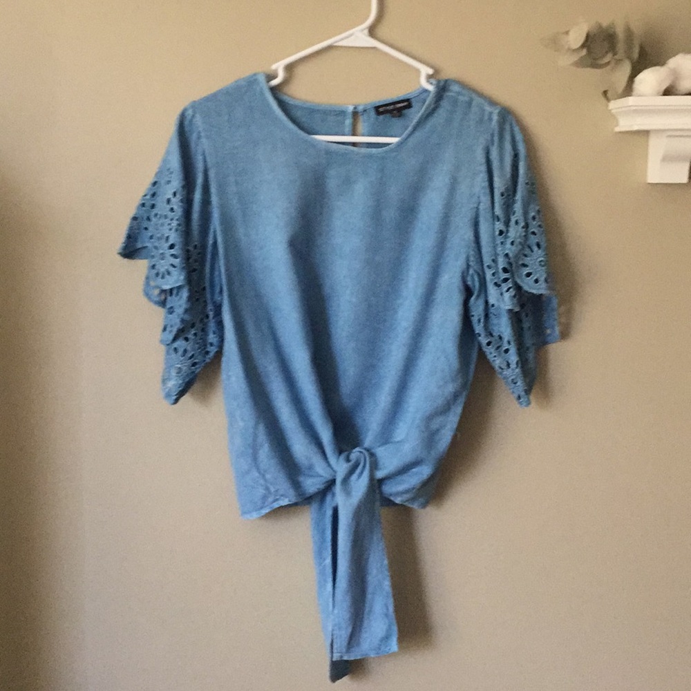 Chambray Crop Top